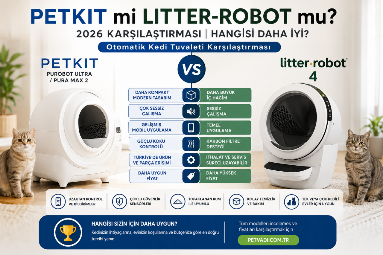 Petkit mi Litter-Robot mu? 2026 Karşılaştırması | Hangisi Daha Mantıklı?
