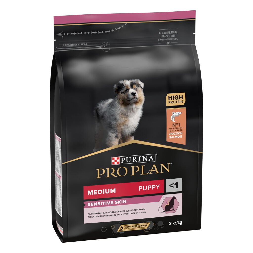 Proplan Puppy Medium Sensitive Skin Somonlu Köpek Maması 3 kg