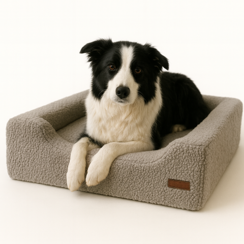 Enzo, Ortopedik Süngerli, Çıkarılabilir Kılıflı, Su Geçirmez Alezli, Tasarım Kedi ve Köpek Yatağı