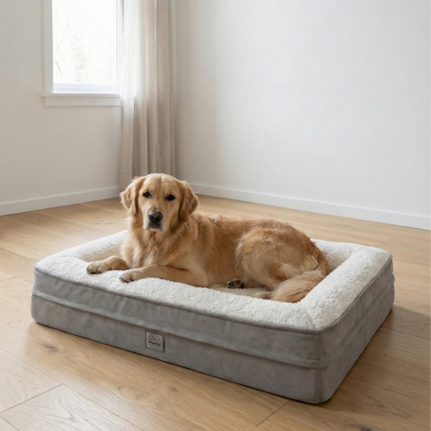 Felix, Visco Süngerli, Ultra Yumuşak, %100 Su Geçirmez Alezli, Çıkarılabilir Kılıflı, Kedi ve Köpek Yatağı