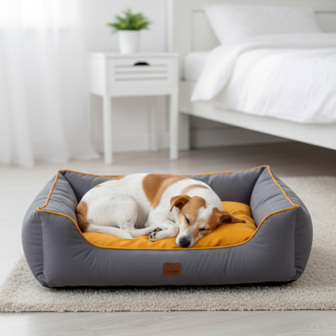 Lucy, Çift Taraflı Minderli, Ultra Yumuşak, Kaydırmaz Tabanlı, Yıkanabilir Kedi ve Köpek Yatağı