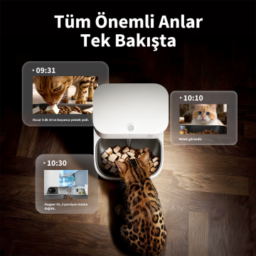 PETKIT YumShare 2 Kameralı Çift Hazneli Akıllı Mama Kabı