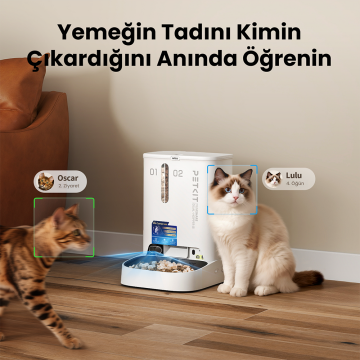 PETKIT YumShare 2 Kameralı Çift Hazneli Akıllı Mama Kabı