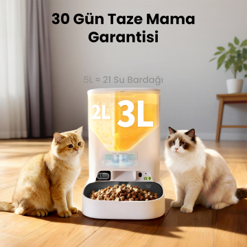 PETKIT YumShare 2 Kameralı Çift Hazneli Akıllı Mama Kabı