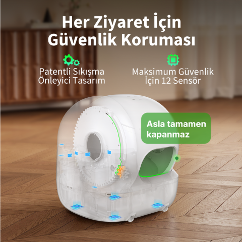 Petkit Purobot Max Pro 2 Akıllı Kedi Tuvaleti Beyaz