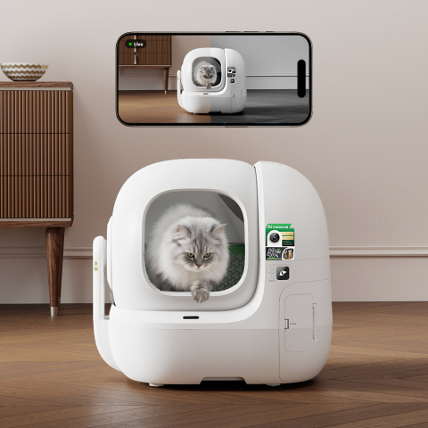 Petkit Purobot Max Pro 2 Akıllı Kedi Tuvaleti Beyaz