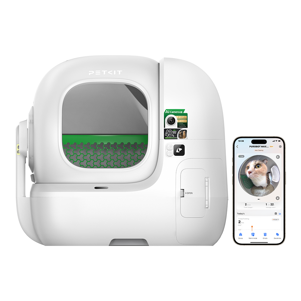 Petkit Purobot Max Pro 2 Akıllı Kedi Tuvaleti Beyaz
