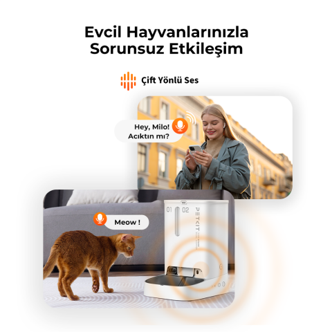 PETKIT Yumshare Kameralı Çift Hazneli Akıllı Mama Kabı