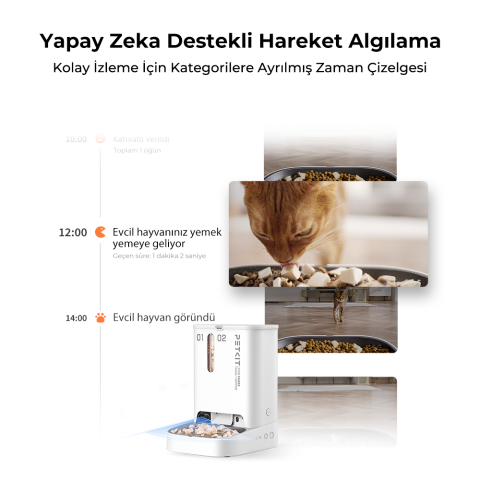 PETKIT Yumshare Kameralı Çift Hazneli Akıllı Mama Kabı