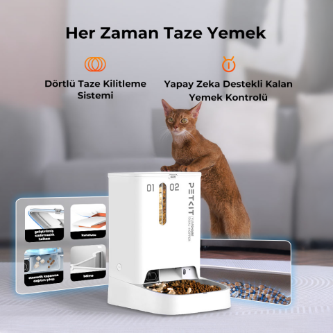 PETKIT Yumshare Kameralı Çift Hazneli Akıllı Mama Kabı