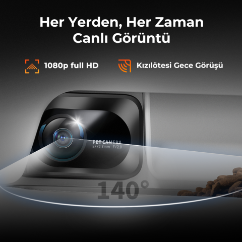 PETKIT Yumshare Kameralı Çift Hazneli Akıllı Mama Kabı