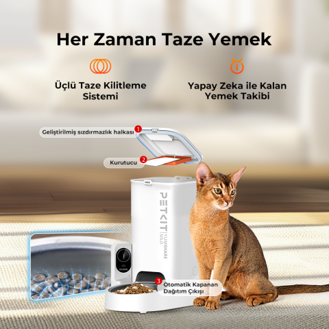 Petkit Yumshare Solo Kameralı Akıllı Mama Kabı