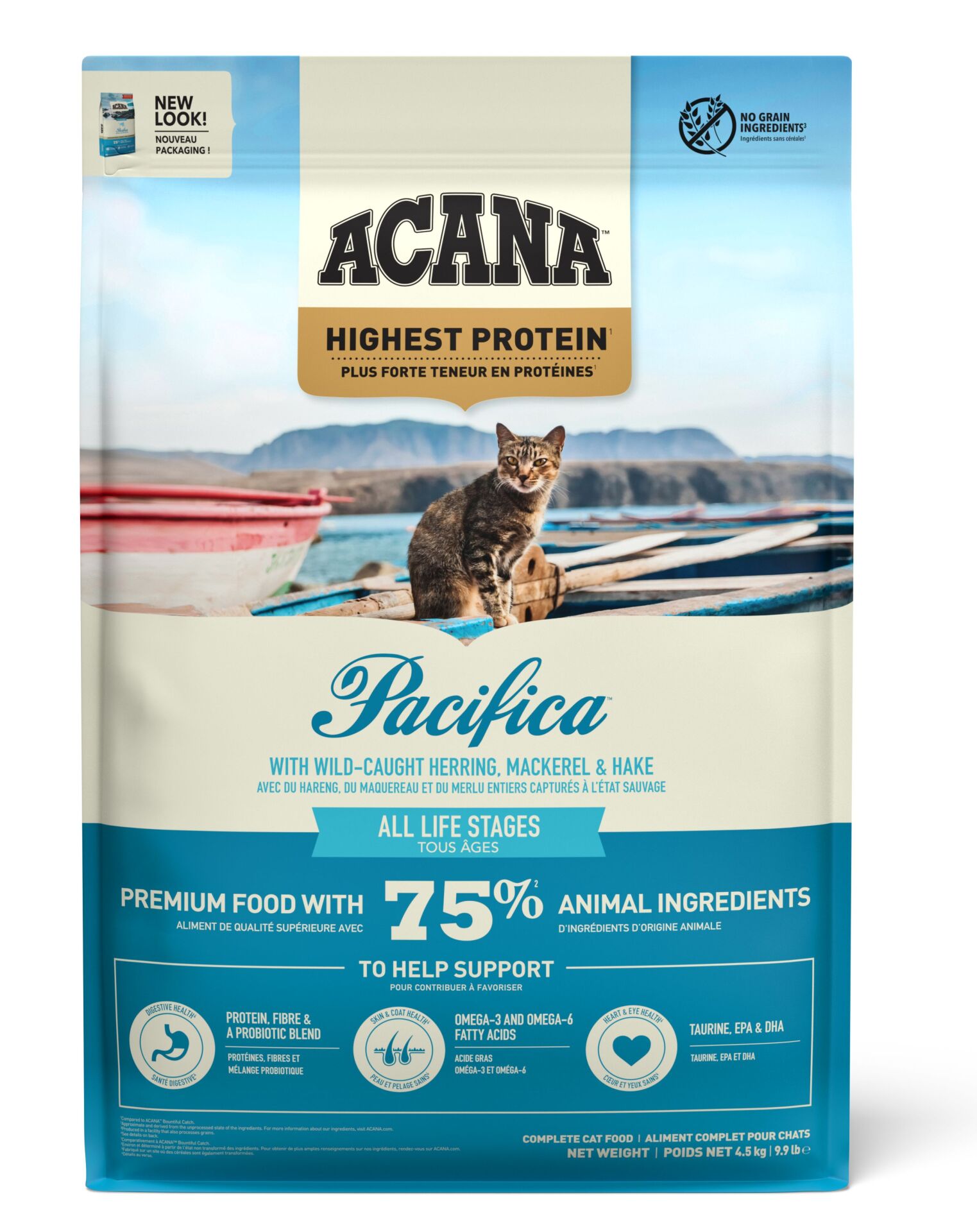 Acana Highest Protein (Yüksek Protein) Pacifica Kedi Maması 4,5kg - Tüm ırk ve yaşam evreleri için