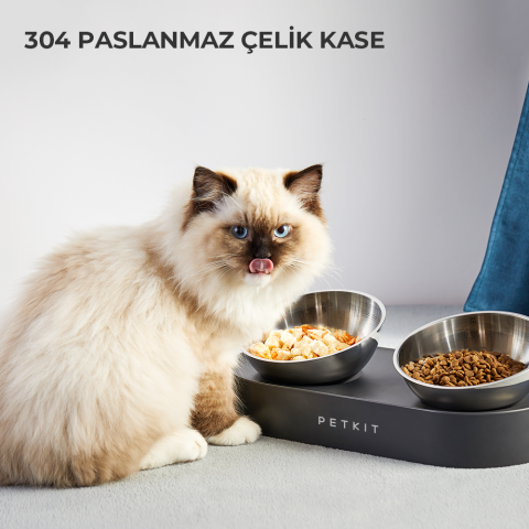 PETKIT Nano Metal Çiftli Mama Kabı