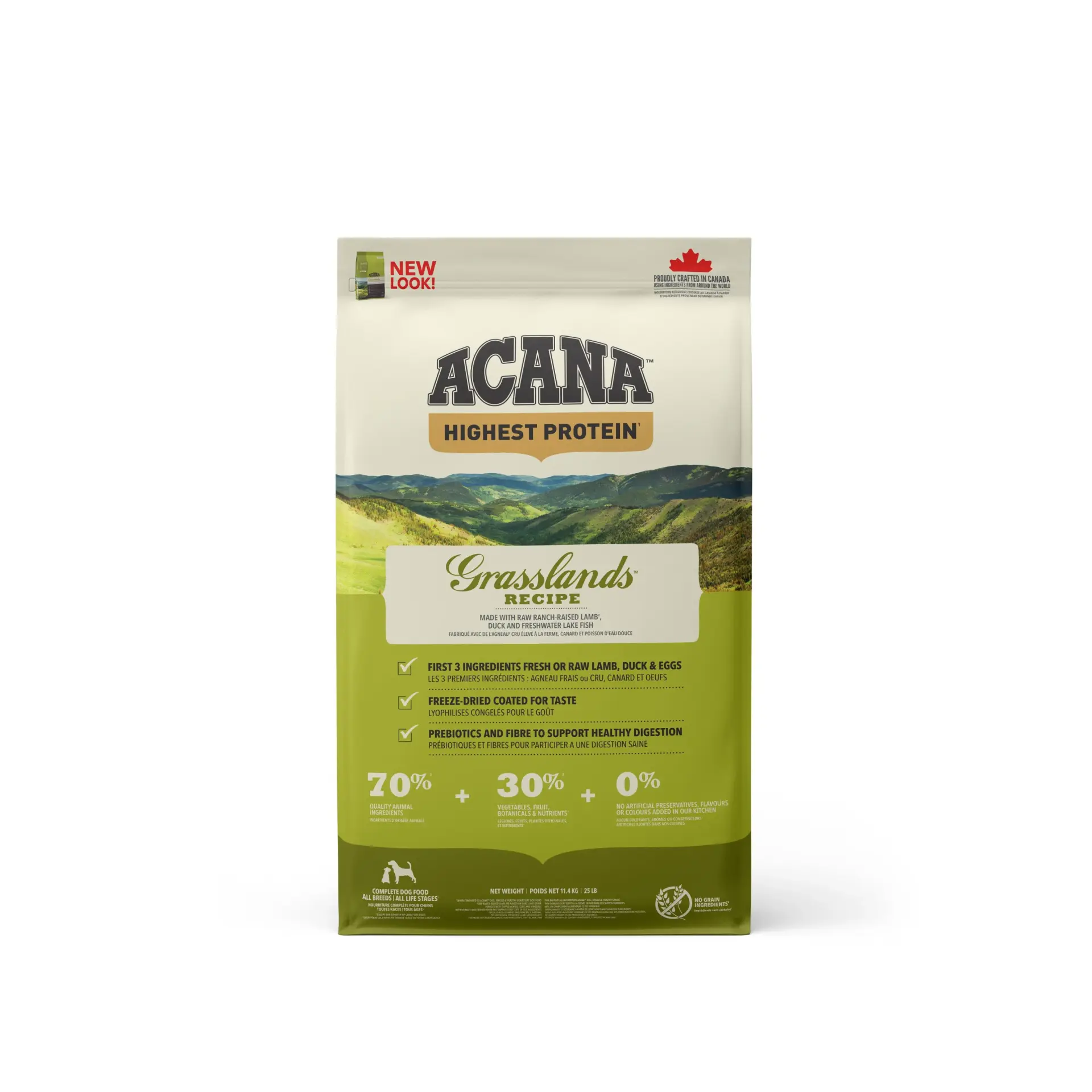 ACANA Highest Protein (Yüksek Protein) Grasslands Köpek Maması 11,4kg - Tüm ırk ve yaşam evreleri için