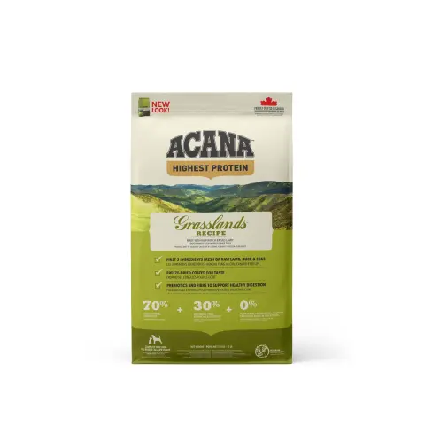 ACANA Highest Protein (Yüksek Protein) Grasslands Köpek Maması 11,4kg - Tüm ırk ve yaşam evreleri için
