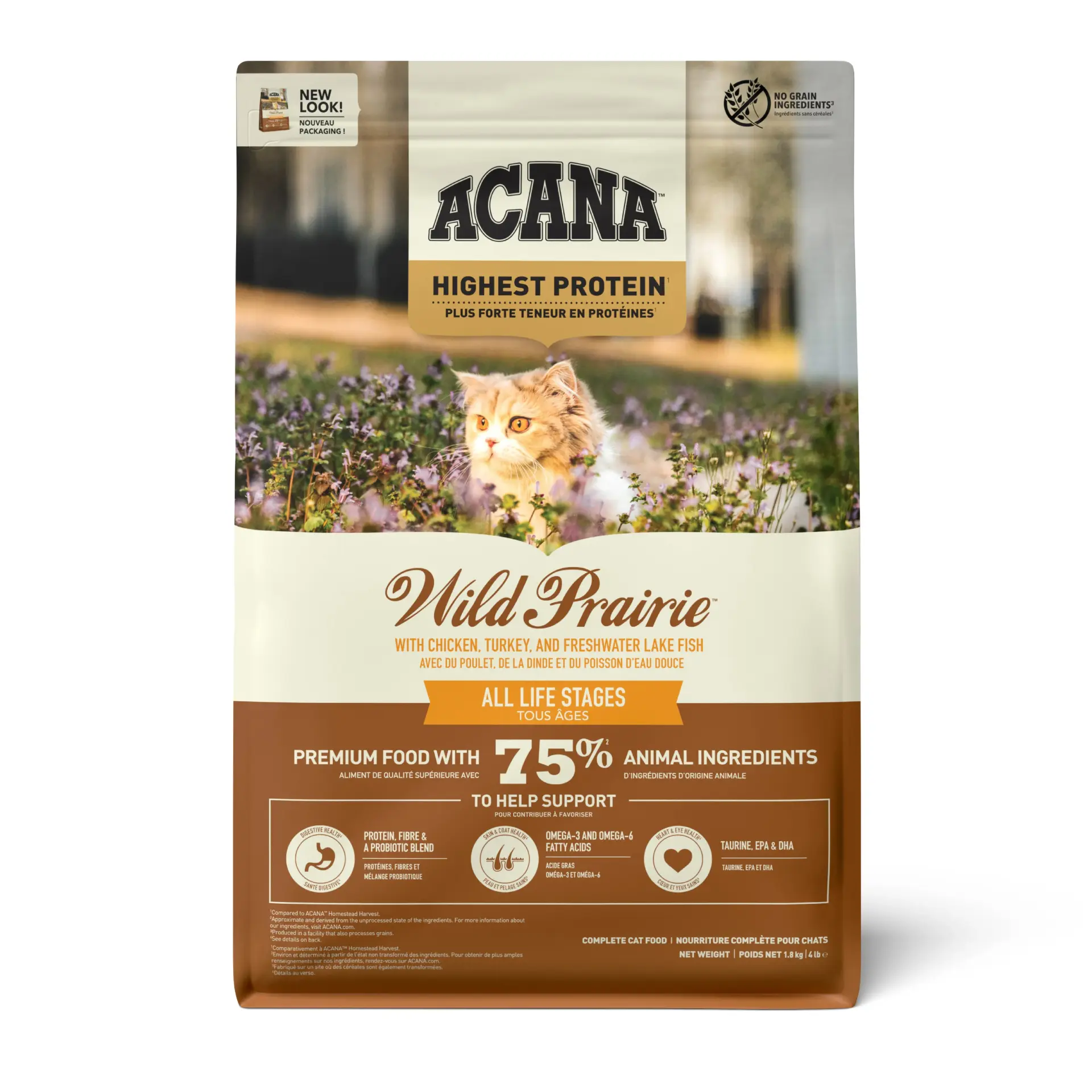 ACANA Wild Prairie Highest Protein (Yüksek Protein) Kedi Maması 1,8kg - Tüm ırk ve yaşam evreleri için