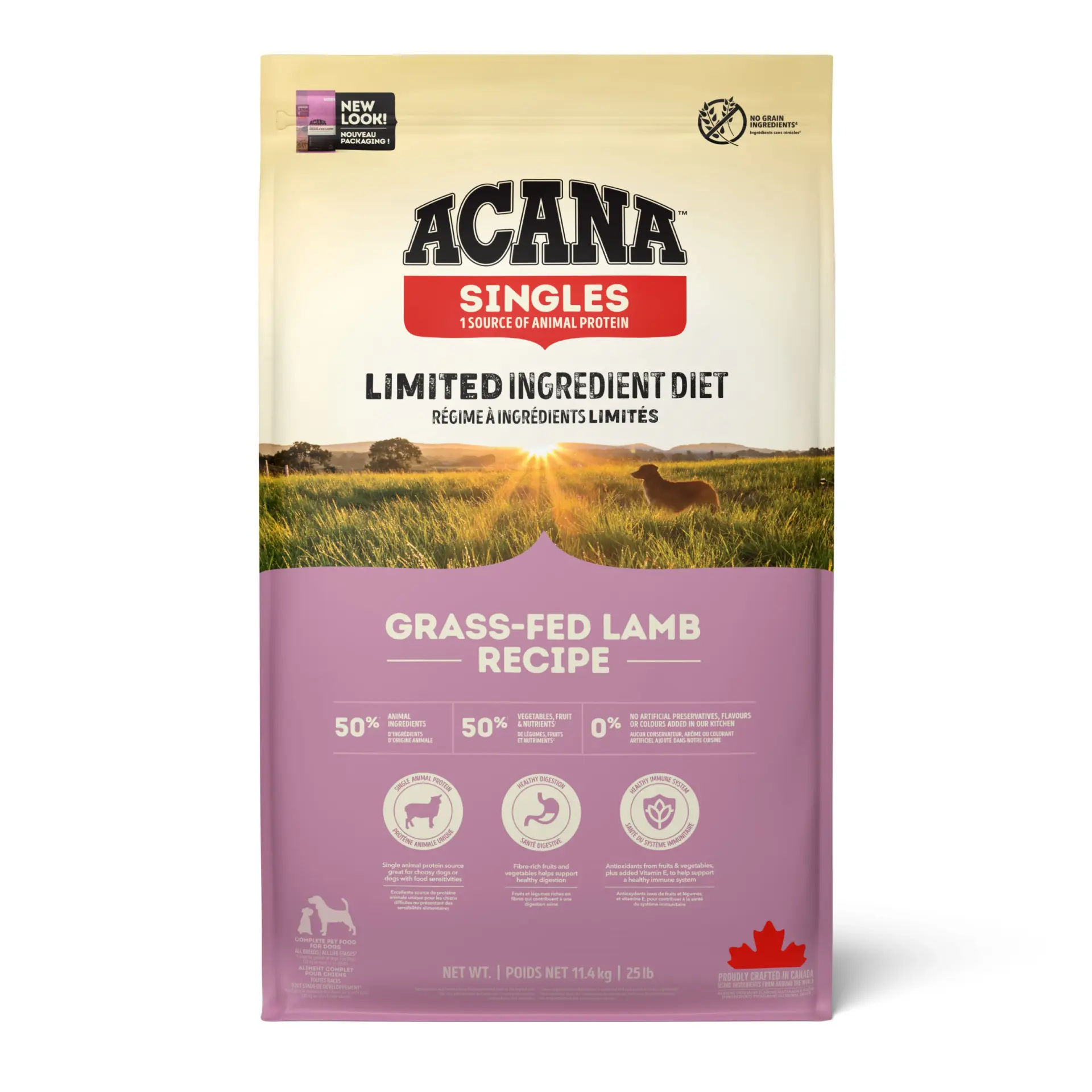 ACANA Singles - Grass-Fed Lamb Köpek Maması 11,4kg - Tüm ırk ve yaşam evreleri için