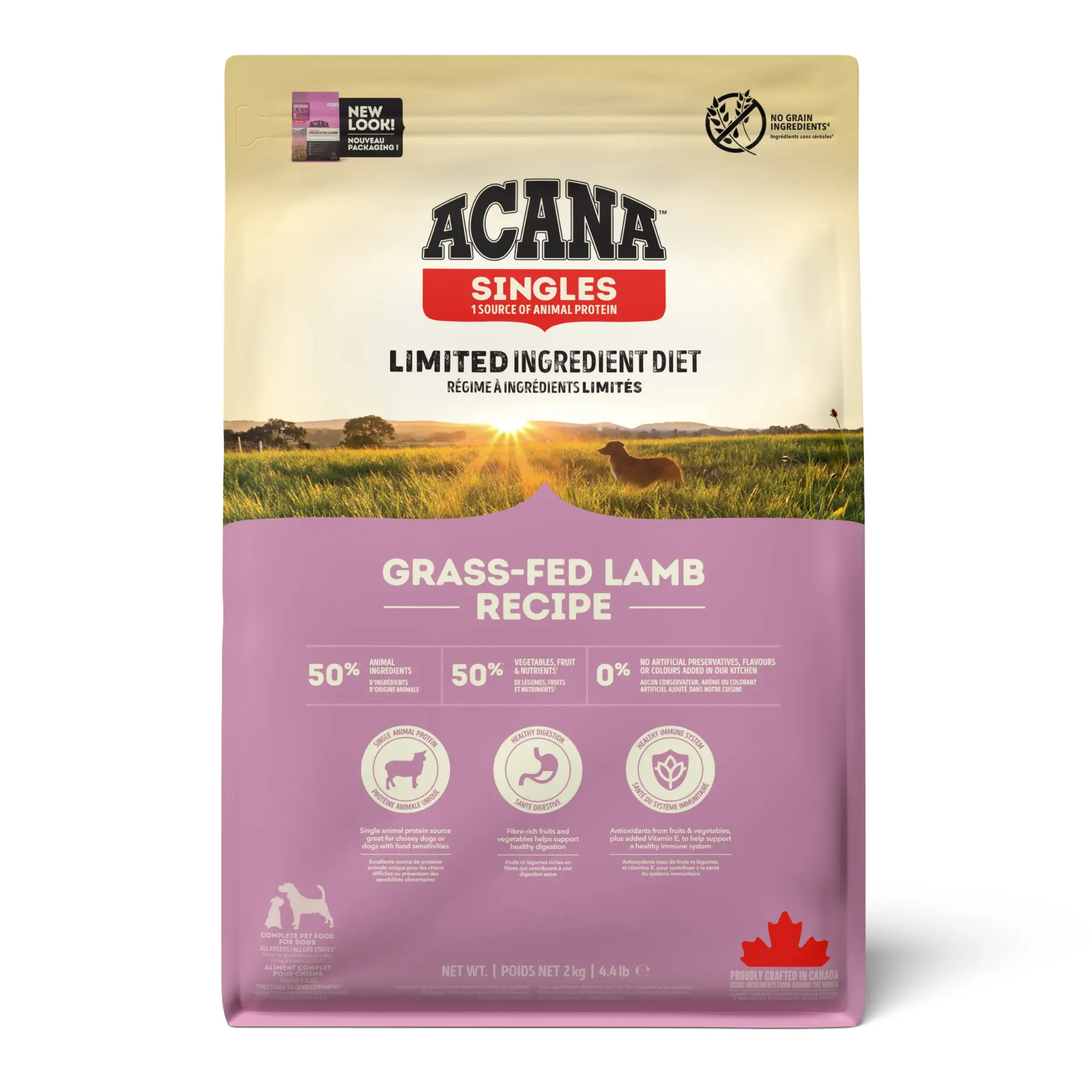 ACANA Singles - Grass-Fed Lamb Köpek Maması 2kg - Tüm ırk ve yaşam evreleri için