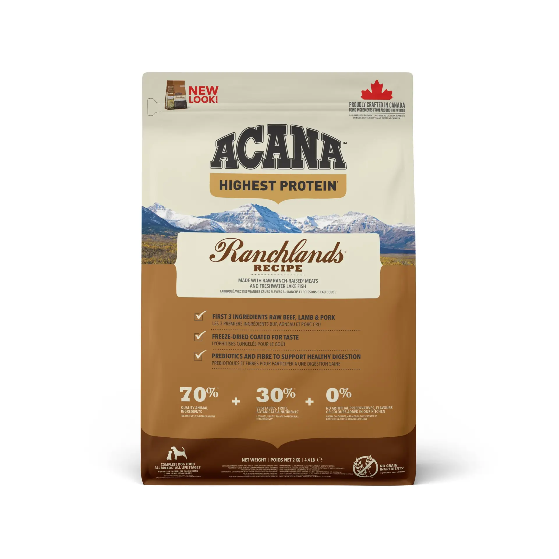ACANA Highest Protein (Yüksek Protein) Ranchlands Köpek Maması 2kg - Tüm ırk ve yaşam evreleri için