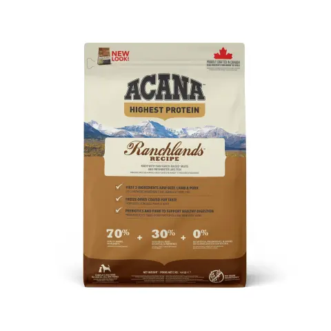 ACANA Highest Protein (Yüksek Protein) Ranchlands Köpek Maması 2kg - Tüm ırk ve yaşam evreleri için
