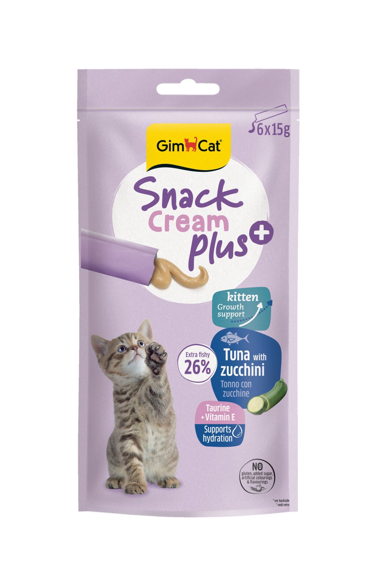 Gimcat Snack Cream Kitten Ton Balıklı & Kabaklı Kedi Ödülü 6x15gr