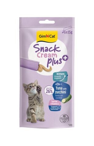 Gimcat Snack Cream Kitten Ton Balıklı & Kabaklı Kedi Ödülü 6x15gr