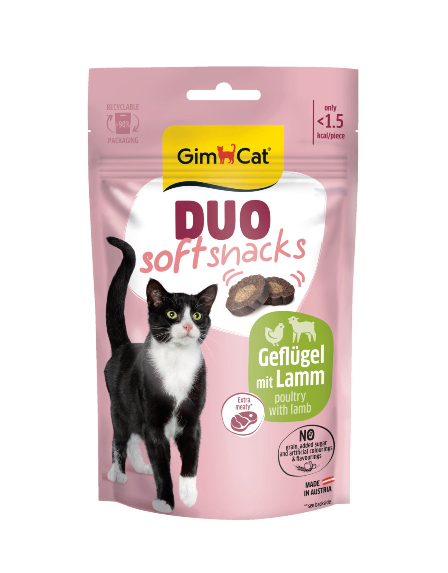 GimCat Duo Soft Snacks Poultry with Lamb Kedi Ödülü 50 Gr
