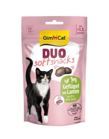GimCat Duo Soft Snacks Poultry with Lamb Kedi Ödülü 50 Gr