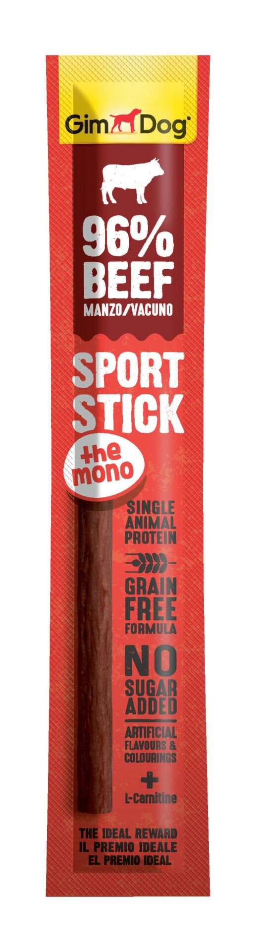 GimDog SportSticks Mono Sığır Etli Tahılsız Köpek Ödül Çubuğu 12gr