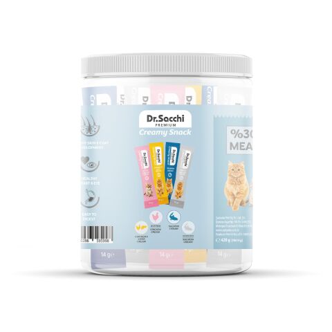 Dr.Sacchi Creamy Snack 14 Gr Karışık- 30'Lu Kavanoz